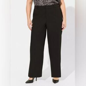 Torrid Black Wide Leg City Twill High Rise Pant 18R NWT 40740016